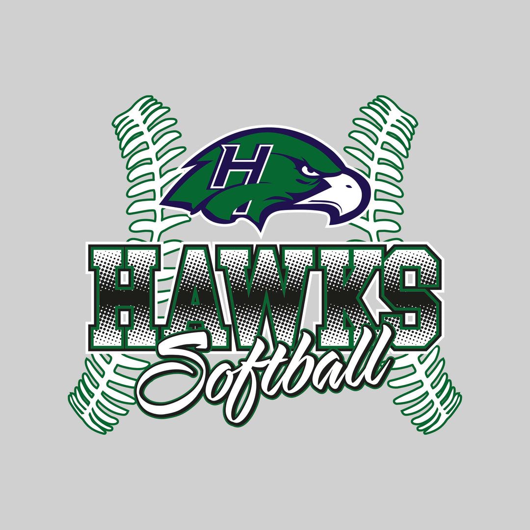 Heritage Hawks - Softball - Halftone with Softball Threads