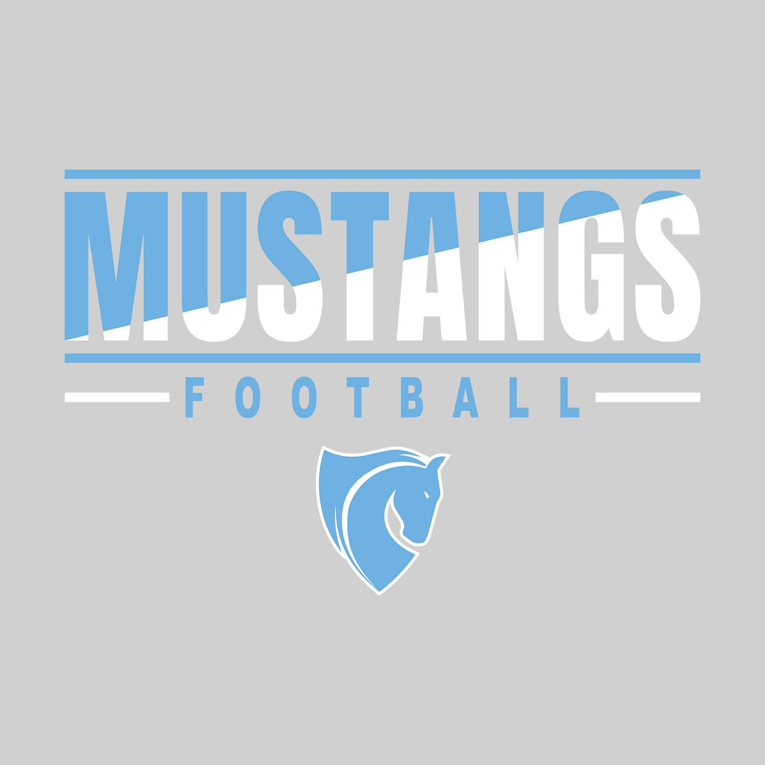 Meridian Mustangs - Football - Split-Color Mustangs with Logo