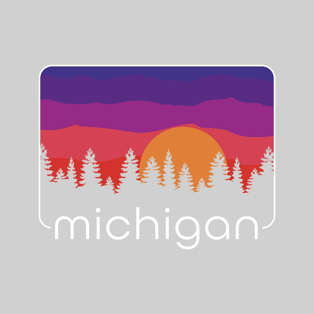 Michigan - Sunset with Treeline