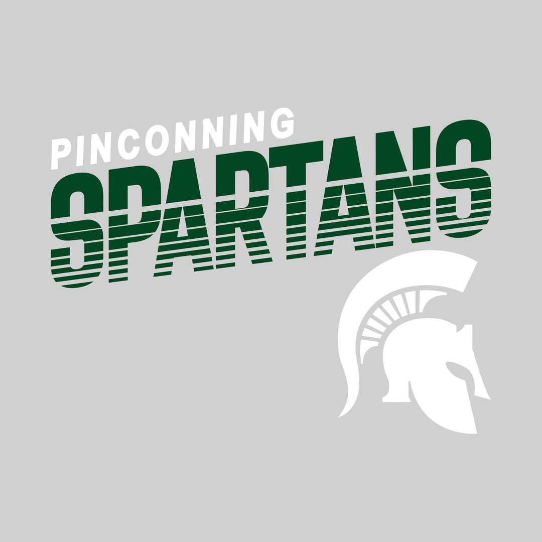 Pinconning Spartans - School Spirit Wear - Striped Spartans with Logo