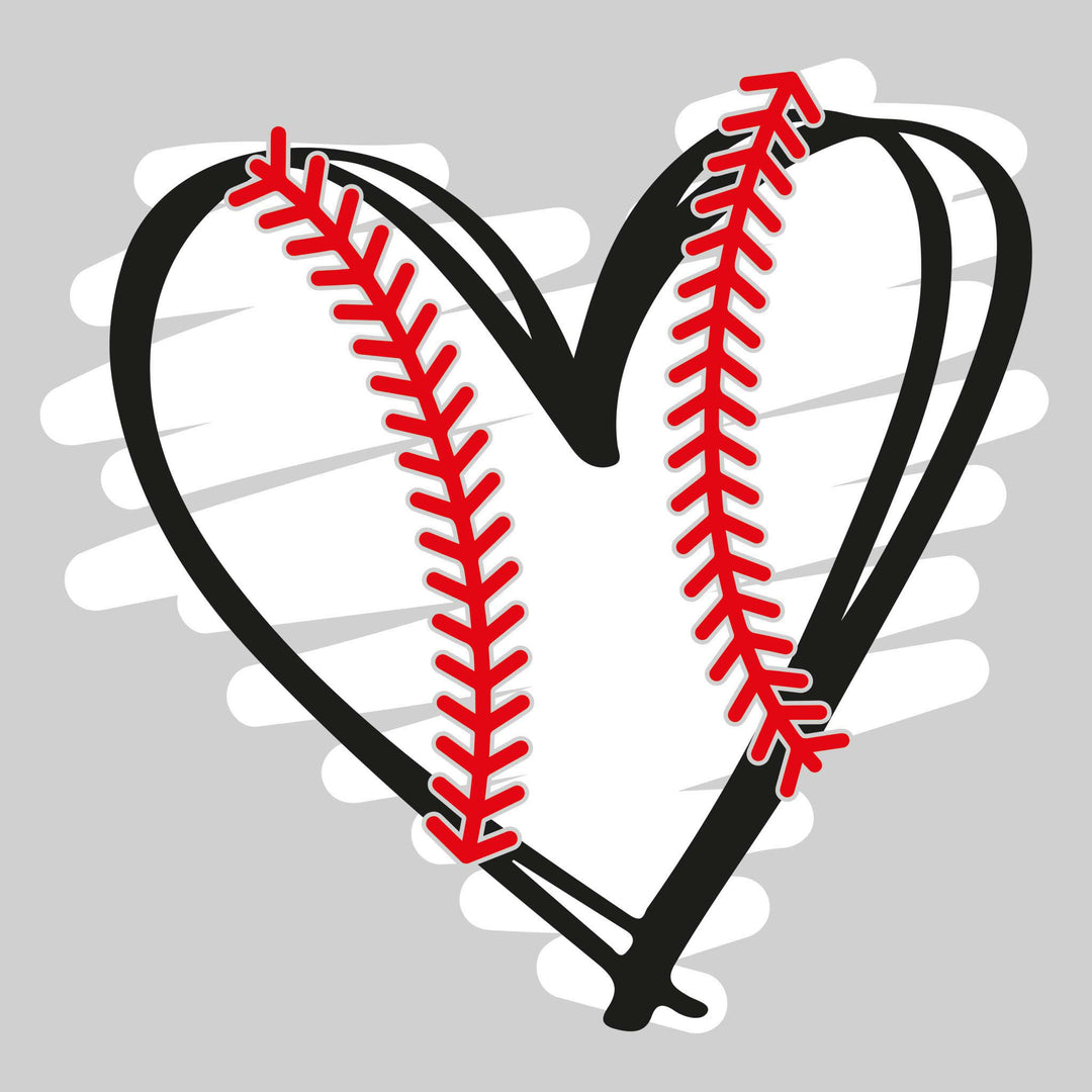 Scribbled Baseball Heart