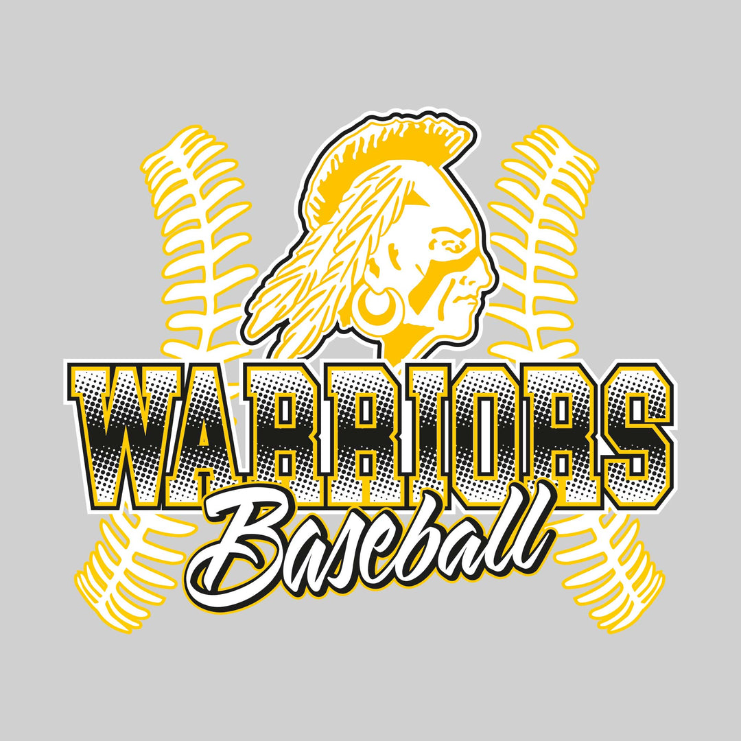Western Warriors - Baseball - Halftone Warriors with Baseball Threads
