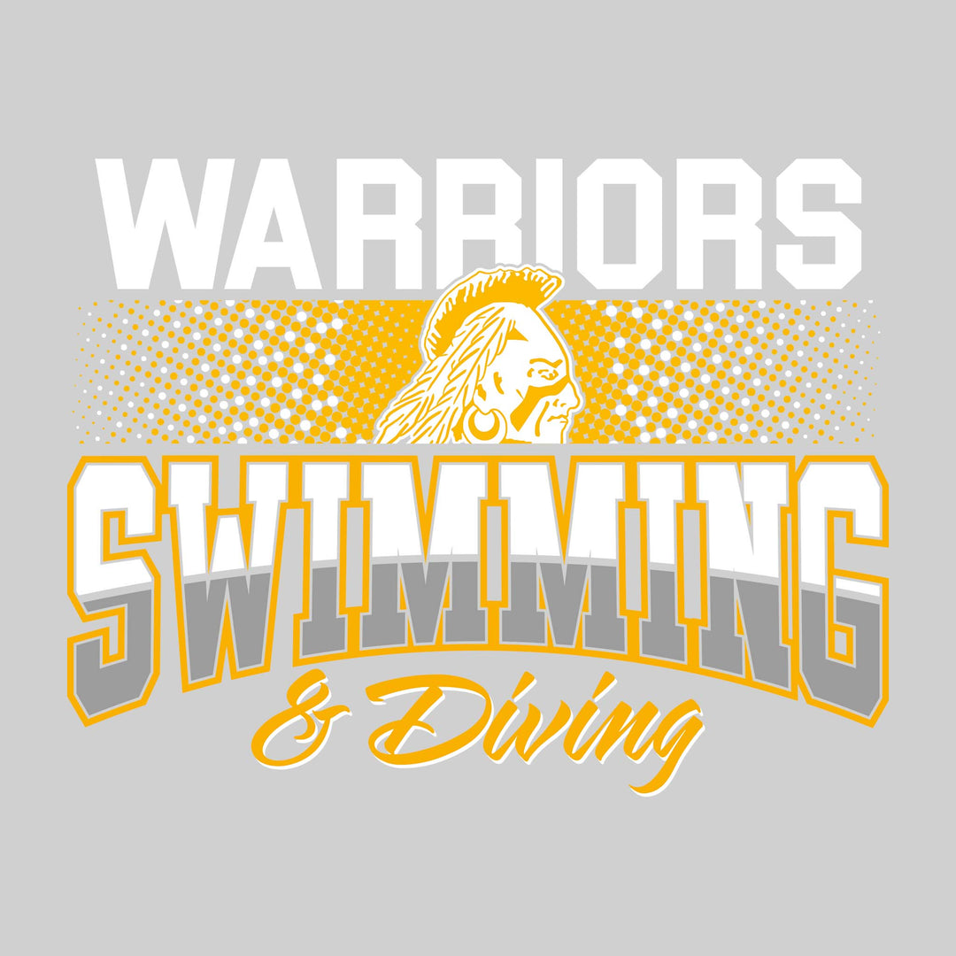 Western Warriors - Swimming & Diving - Split-Color Swimming with Halftone Bar