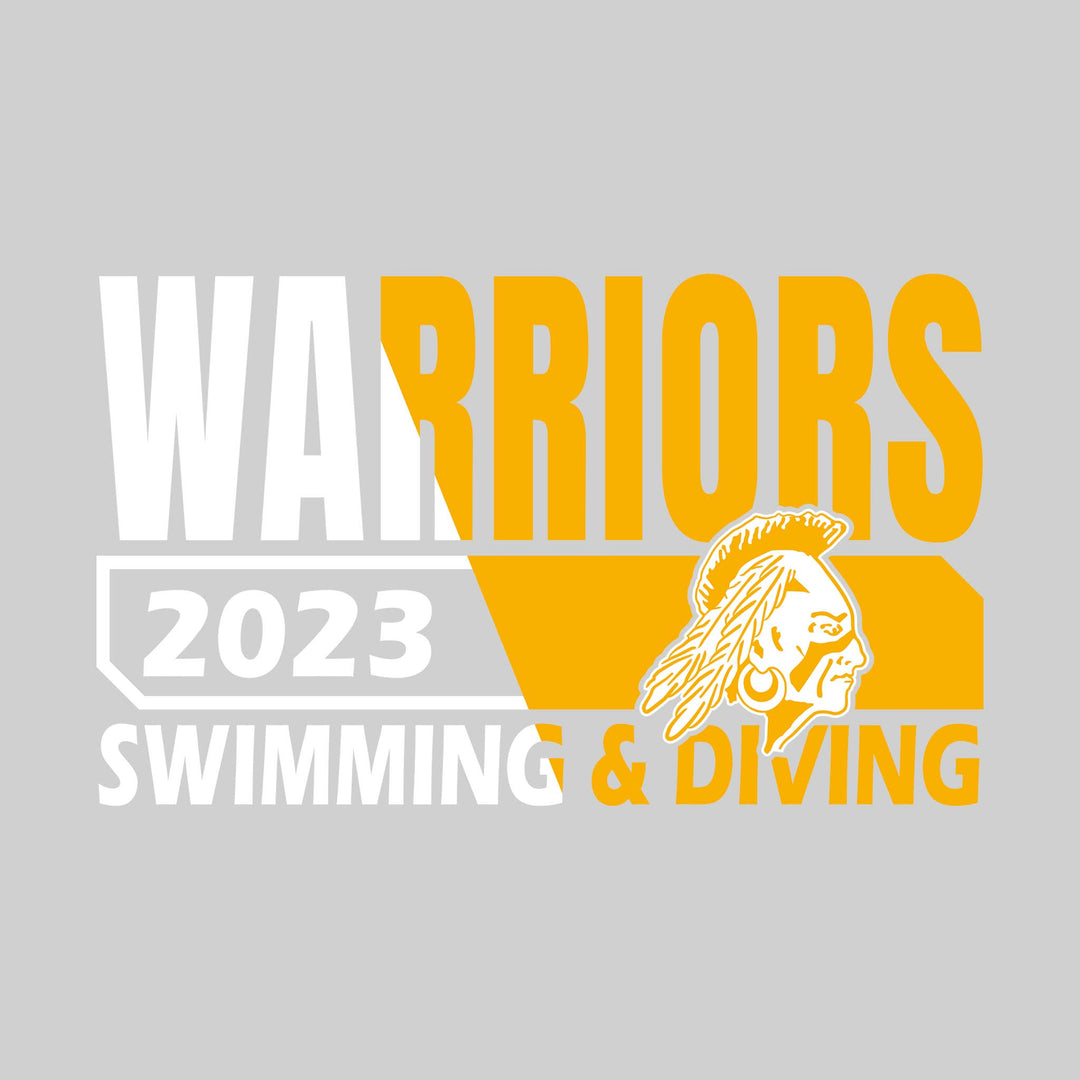 Western Warriors - Swimming & Diving - Split-Color Warriors with School Year and Mascot